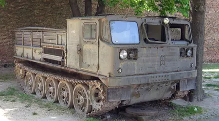 Russians are converting Soviet ATC-59G trucks into combat vehicles because they have problems with armour