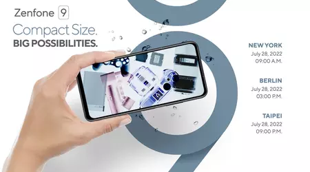 Compact flagship ASUS Zenfone 9 with a screen at 120 Hz, IP68 protection and a chip Snapdragon 8 + Gen 1 unveiled July 28