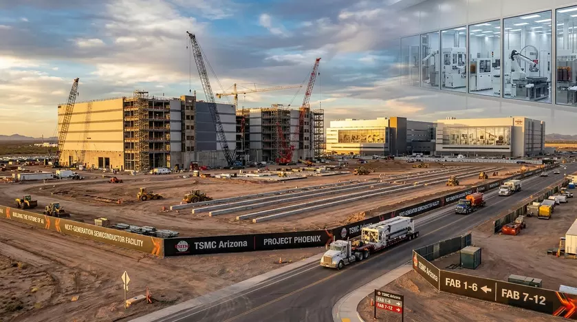 Современный завод по производству полупроводников TSMC