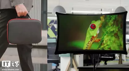 The evolution of screens today: the Splay Max foldable fabric display with monitor and projector capabilities has been unveiled