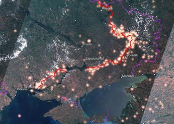 NASA показало, как выглядит линия фронта в Украине из космоса: HIMARS постарались для красивой картинки