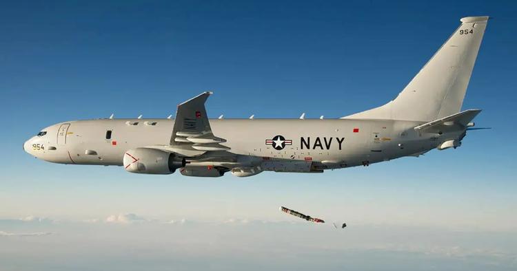 P-8A Poseidon patrol aircraft will be able to destroy submarines by dropping Mk 54 anti-submarine torpedoes with a range of up to 65 km