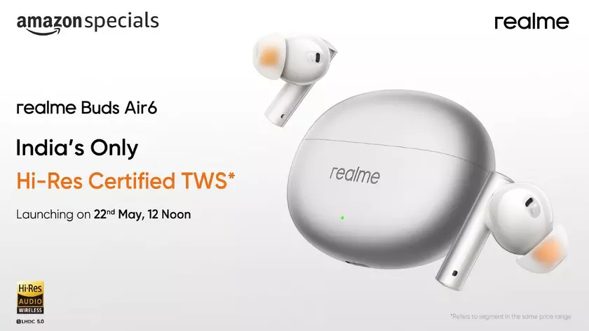 TWS-наушники realme Buds Air 6 с ANC и поддержкой LHDC дебютируют на глобальной презентации realme GT 6T