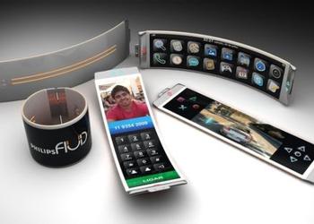 Распространяя флюиды: концепт гибкого телефона Philips Fluid в виде браслета