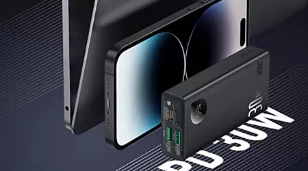 Baseus 20,000 mAh Powerbank with 30-watt charging and three USB ports on sale on Amazon for 20% off