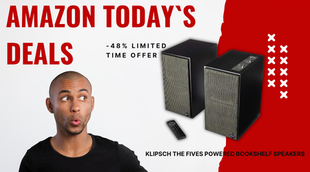 Klipsch The Fives Powered Bookshelf Speakers – 48% Off Limited Time!