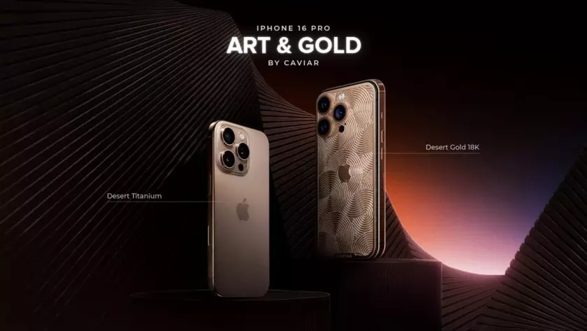 Компания Caviar представила золотой iPhone 16 Pro с орнаментом в цвете Desert Titanium по цене от $10 630
