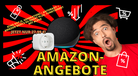 Echo Dot (5. Generation) in Anthrazit + Amazon Basics EU-Smart Plug – Jetzt für nur 27,99 €!