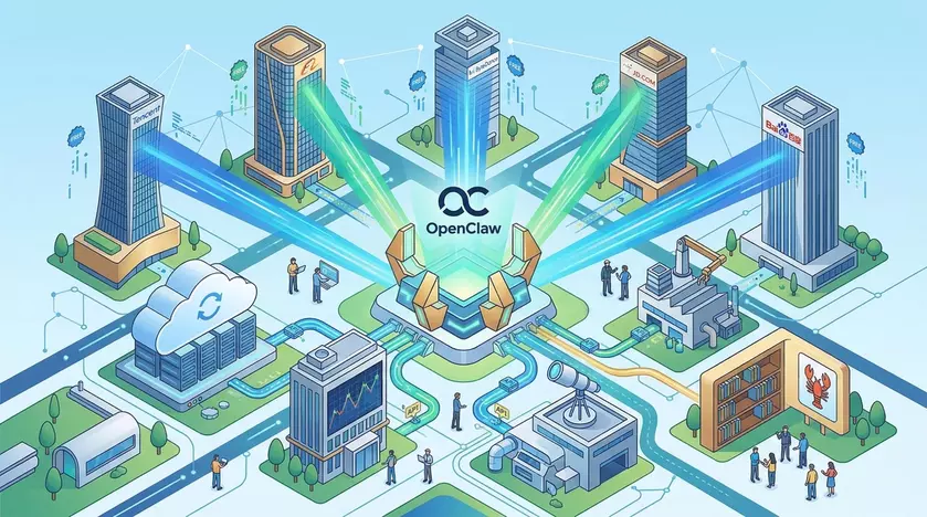 Визуализация работы ШИ-шлюза OpenClaw от Sora