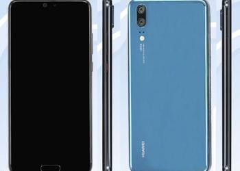 Real photos of Huawei P20: without a triple camera, but with a "monobrow"