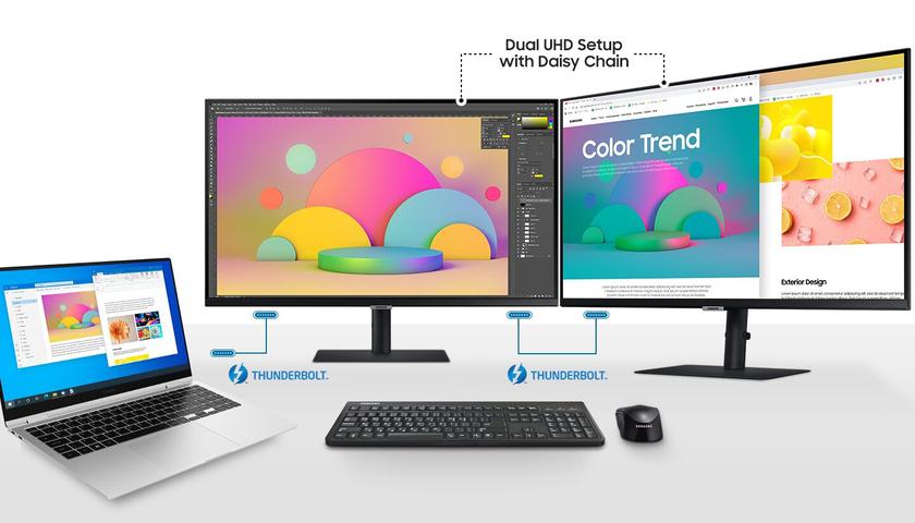 Samsung ha presentato il monitor ViewFinity S8UT 4K UHD con supporto Thunderbolt 4