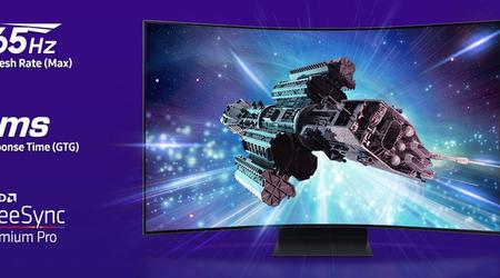 Samsung Odyssey Ark G97NC - curved gaming monitor with 4K UHD resolution and 165Hz frame rate