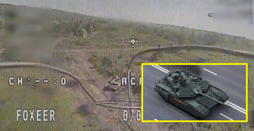 உக்ரேனிய FPV ட்ரோன்கள் 2.5 மில்லியன் டாலர் மதிப்புள்ள ரஷ்ய மேம்படுத்தப்பட்ட T-90M தொட்டியைத் தாக்கியது