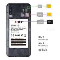 XGODY A90 3G Smartphone 6.53" 19:9 Android 9.0 2GB RAM 16GB ROM MT6580 Quad Core Dual Sim GPS WiFi Mobile Phone CellPhone