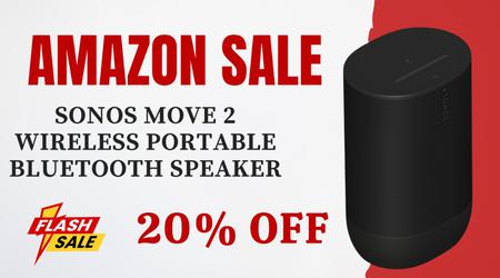 Get the Sonos Move 2 Wireless Portable Bluetooth Speaker with a $90 OFF!