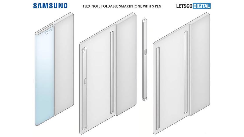 В патенте Galaxy Flex Note продемонстрировали оригинальную идею слота для пера S Pen