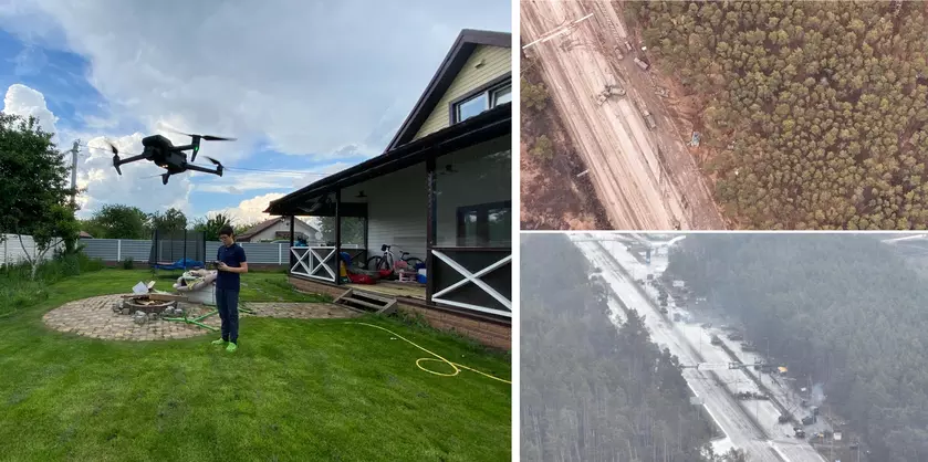 15-летний украинец с помощью квадрокоптера DJI помог уничтожить колонну российской техники