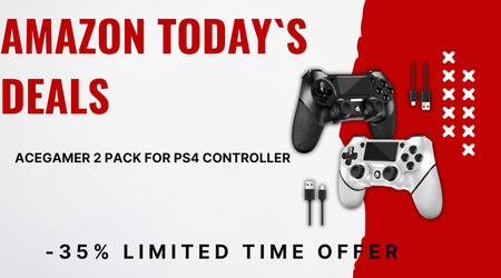 AceGamer 2-Pack PS4 Controllers – Double the Fun with $15 Savings!