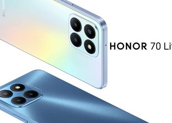 Honor 70 Lite 5G: бюджетный смартфон с LCD-дисплеем на 90 Гц, чипом Snapdragon 480 Plus и камерой на 50 МП