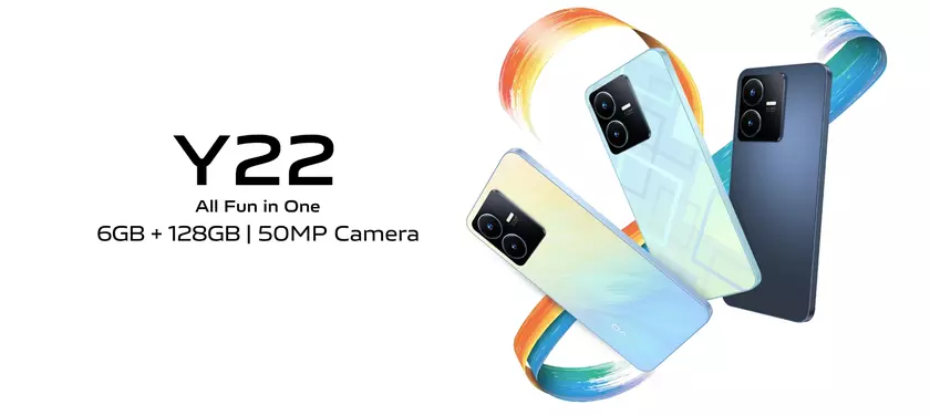Представлен vivo Y22 с чипом Helio G85, батареей на 5000 мАч и камерой на 50 МП дешевле $165