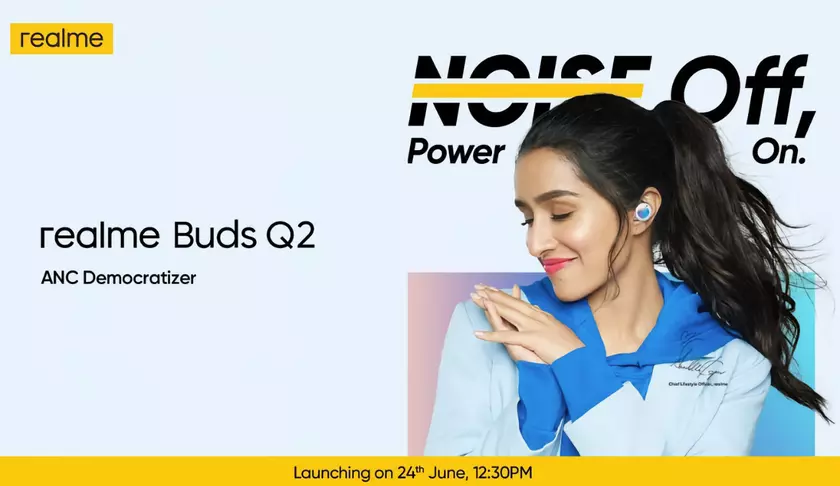 Realme Buds Q2 c ANC и автономностью до 28 часов представят 24 июня
