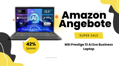 MSI Prestige 13 AI Evo Laptop – Spare jetzt 500€ zum Black Friday!