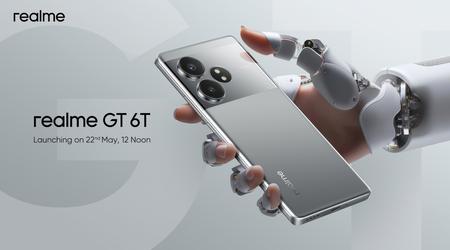 Es ist offiziell: Das realme GT 6T mit 120Hz OLED-Bildschirm, Snapdragon 7+ Gen 3 Chip und 5.500mAh Akku wird am 22. Mai vorgestellt