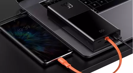 Baseus Elf Digital Display: 20,000 mAh battery for iPhone, MacBook and iPad with built-in USB-C cable, 65-watt charger and display for $55