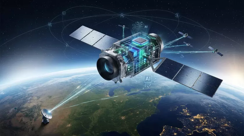 Спутник BlackSky на околоземной орбите