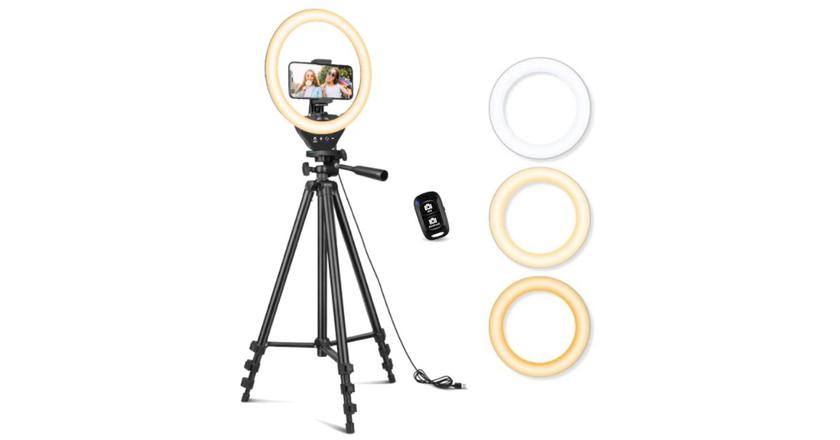 SENSYNE Ring Light Extendable cell phone holder for video recording