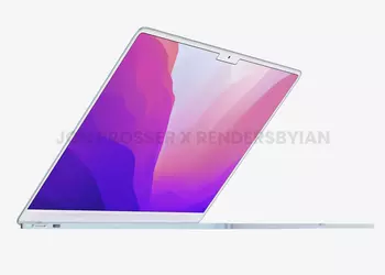 John Prosser revealed the design of the new MacBook Air with a white frame around the screen and "bangs" like the MacBook Pro and iPhone