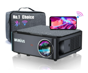 Proyector Bluetooth WiFi, WiMiUS 2023 Top 1 Mini proyector con bolsa de  transporte, Full HD 1080P y 300 pulgadas, proyector portátil para HDMI,  VGA, USB, AV, portátil, teléfono inteligente : Electrónica 