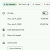 The interface of the updated Google Calendar