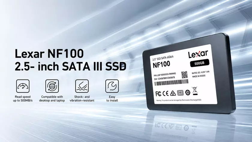 Накопитель Lexar NF100 в корпусе 2.5 дюйма