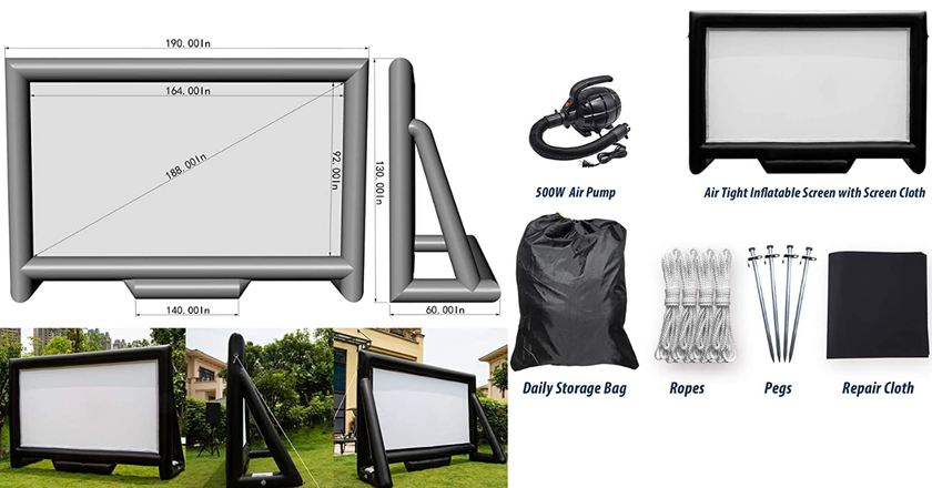 Sewinfla 19ft inflatable projector screens