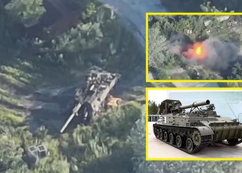 Украинский FPV-дрон уничтожил редкий российский самоходный миномёт 2С4 «Тюльпан», способный стрелять ядерными боеприпасами