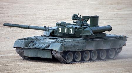 De ukrainske væpnede styrkene bruker en svært sjelden "kvinnelig" T-80UE-1 showman-stridsvogn, som ble erobret fra den russiske hæren.