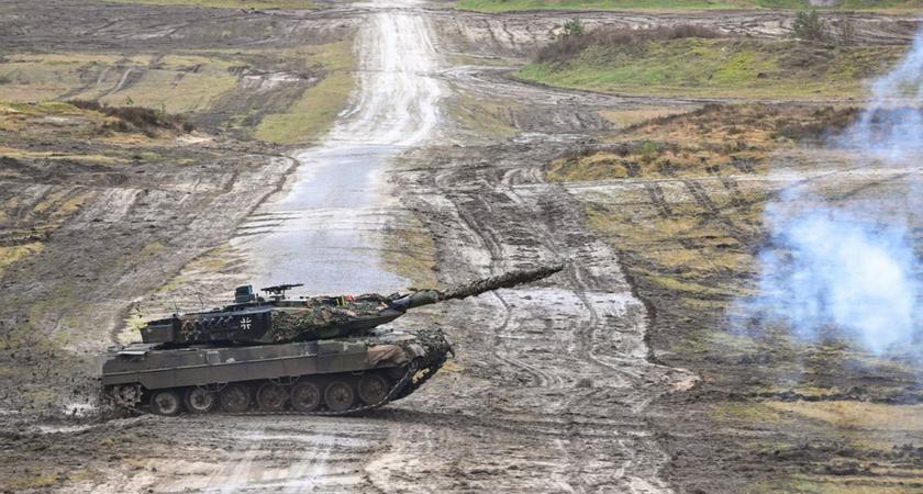 Leopard 2A6 в Украине одержал победу в бою над двумя российскими танками Т-80БВ