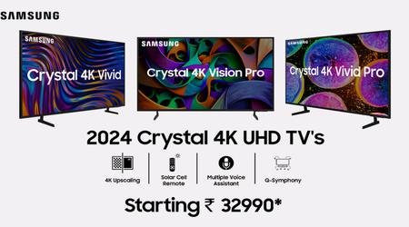 Samsung lanserer Crystal 4K-TV-serien i India i 2024