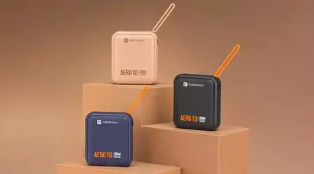 Portronics Aero 10: Квадратний павербанк із вбудованим кабелем-ремінцем за копійки