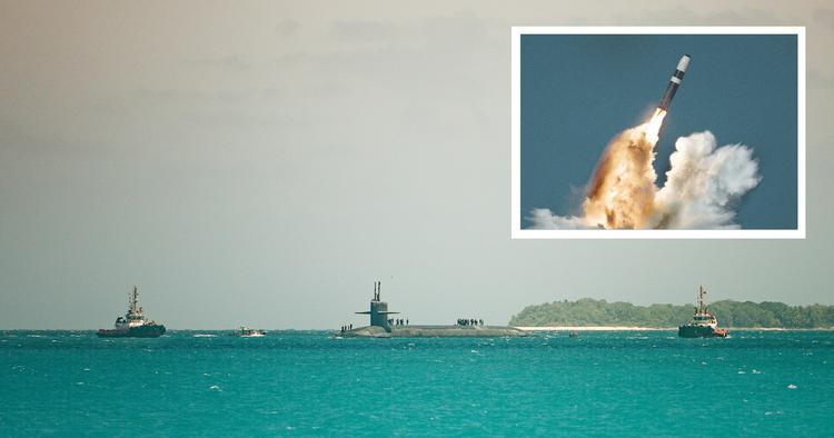 Die USA haben das Atom-U-Boot USS West Virginia, das 20 ballistische Trident II D5-Raketen mit Atomsprengköpfen tragen kann, auf die Insel Diego Garcia im Indischen Ozean entsandt.