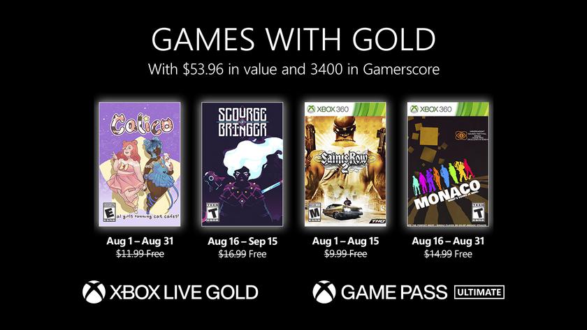 Las selecciones de agosto de Xbox Live Gold incluyen Calico y Saints Row 2