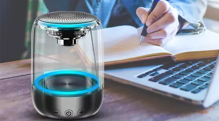 Бездротова світломузична колонка NBY C7 з прозорим корпусом та Bluetooth 5.0 за $12