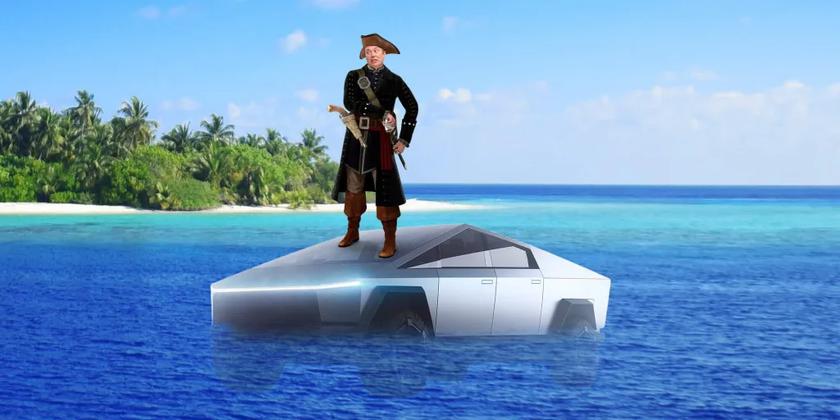 Илон Маск заявил, что Tesla Cybertruck сможет плавать на сотни метров