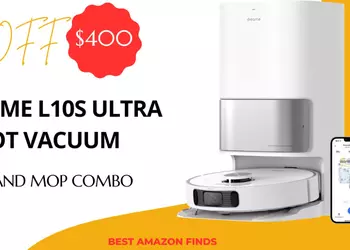 Dreame L10s Ultra Robot Vacuum and Mop Combo - NOW $400 Discount!
