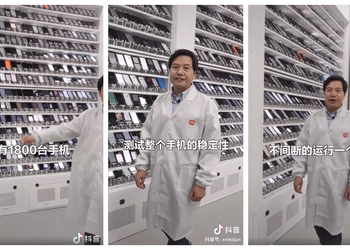 CEO Xiaomi Лей Цзунь показал лабораторию компании: производитель сейчас тестирует 1800 смартфонов