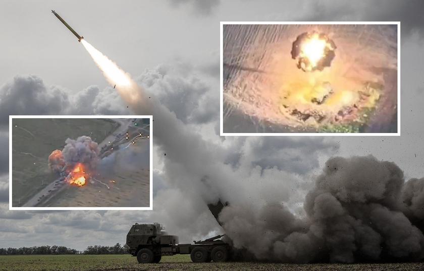 Вооружённые Силы Украины уничтожили ракетную систему БМ-21 «Град» и колонну российской военной техники с помощью высокоточных снарядов GMLRS M30A1