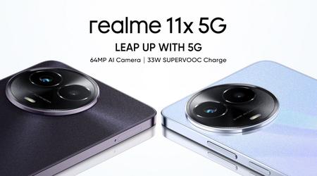realme 11x 5G - Dimensity 6100+, écran LCD 120Hz et batterie 5000 mA*h pour moins de 200