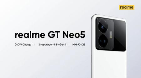 Rumor: Global launch of the realme GT Neo 5 with Snapdragon 8+ Gen 1 chip and 240W charging will be at MWC 2023