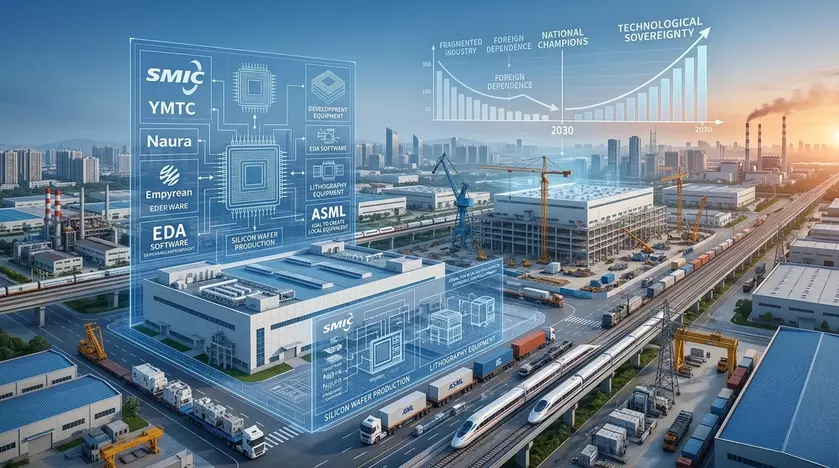 Символическое изображение китайской полупроводниковой индустрии